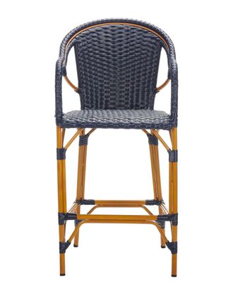 Safavieh California Navy Barstool With Arms