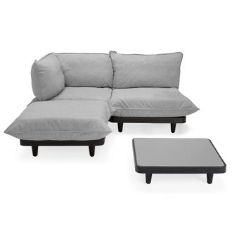 Fatboy Paletti Outdoor Set, medium inkl. Tisch, rock grey