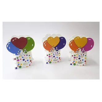 Trade Shop Trade Shop - Cuadro 12pcs Favores. 18 A&ntilde;os Globo Cumplea&ntilde;os De Madera Part&iacute;culas De Cumplea&ntilde;os