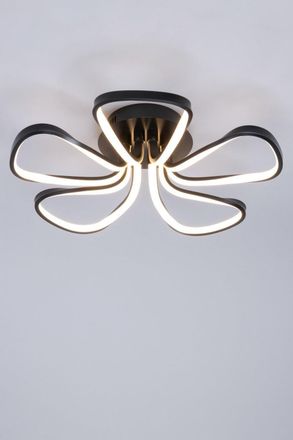 BHS Alvar Flush Ceiling Light in Black