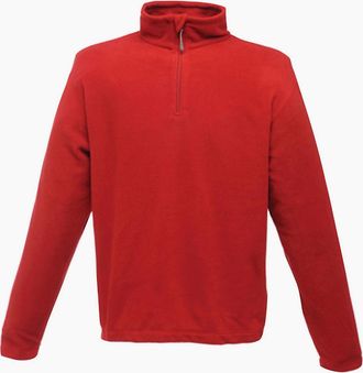 Regatta Mens Regatta Mens Micro Zip Neck Fleece Top (170 GSM) - Red - Size: 38
