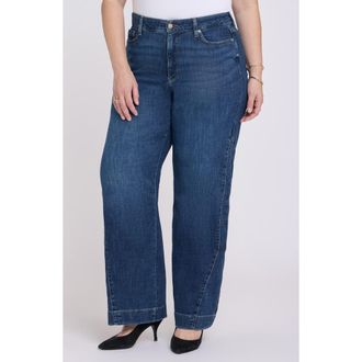 NYDJ Teresa Side Godet Wide Leg Jeans in Sunset Villa at Nordstrom, Size 18W