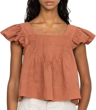 Sea New York Risa Ramie With Poly Satin Tank Top In Clay