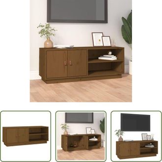 vidaXL vidaXL Mobile TV in pino - Mobile Porta TV ambra 105x34x40 cm in Legno Massello di Pino