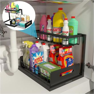 OEM Almacenamiento Bajo El Fregadero - Accesorios De Cocina - Negro - Deslizante - Vers&aacute;til - Organizador