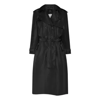 Bruuns Bazaar Trench Coats, female, Black, Size: 2XL ReginaeBBWiola Coat