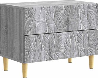 vidaXL Mesita De Noche Sonoma Gris 62 X 34,5 X 48 Cm Vidaxl