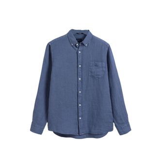 GANT Regular Fit Overhemd - Heren - Casual Overhemden - Blauw - L - Overhemden