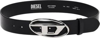 Diesel Logo Leren Riem - Dames - Riemen - Zwart - 85 CM - Leer - Accessoires