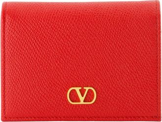 Valentino Garavani VLogo Signature Portemonnee - Dames - Portefeuilles - Rood - ONE Size - Leer - Accessoires