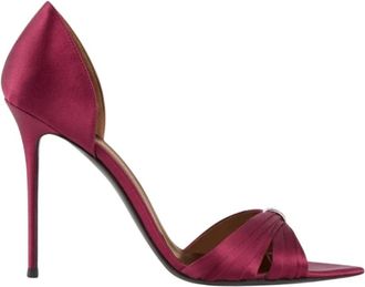 Giuseppe Zanotti Satijnen Sandaal met Open Neus - Dames - Sandalen met hakken - Rood - 36 EU - Satijn - Schoenen