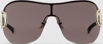 Gucci Frameless Mask Sunglasses, Silver