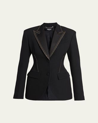 Versace Studded Single-Breasted Jacket