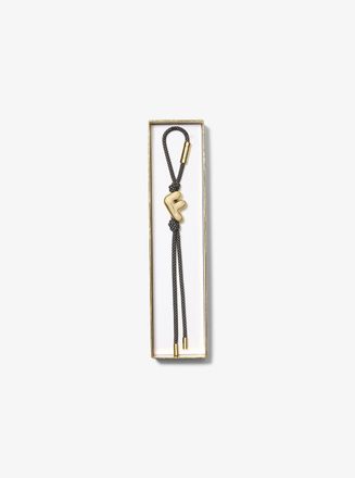 Michael Kors Initial Gold-Tone and Speckled Cord Bag Charm