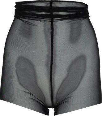 Rick Owens High Waisted Stretch Shorts - Dames - Bermuda - Zwart - M - Korte Broeken