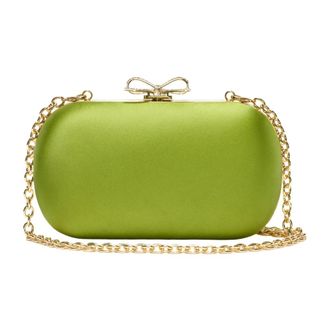 Self Portrait Bolso de mano de sat&eacute;n - Bags - Mujer - Verde - ONE SIZE