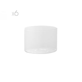 knIndustrie Set 6 bicchieri LIME LINE Vaso basso cl 34 H6, trasparente