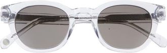 Eyebobs Waylaid 45mm Polarized Round Sunglasses in Crystal at Nordstrom