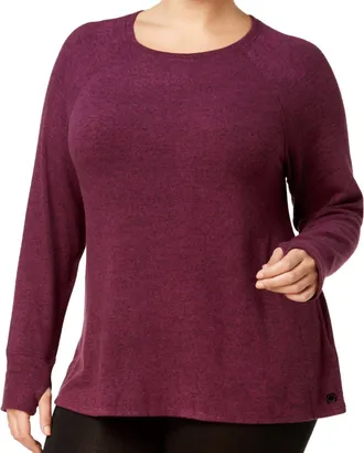 Calvin Klein Performance Plus Size Sweatshirt In Merlot