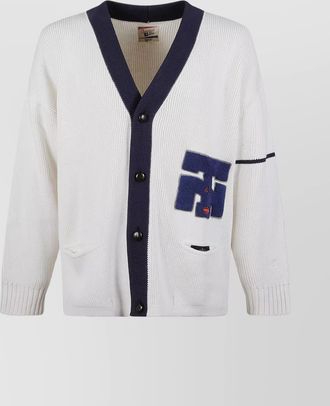 Champion cardigan with contrast trim and pockets