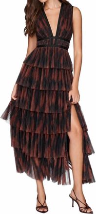 Hutch Womens Amora Maxi Gown In Black And Brown