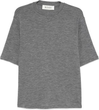R&oacute;he T-shirt girocollo a maniche corte - Grigio