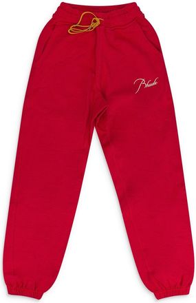 Rhude Red Script Logo Terry Sweatpants