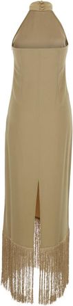 Taller Marmo Womens Long Dress Berlin Beige Acetate