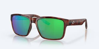 Costa Unisex Paunch Polarized Sunglasses In Tortoise Green Mirror