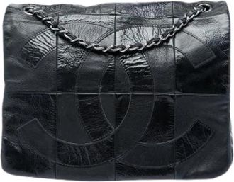 Chanel Pre-owned Vintage Flap Bag - Dames - Vintage Schoudertas - Zwart - ONE Size - Leer - Vintage