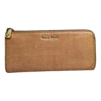 Miu Miu Pre-owned Wallet - Dames - Vintage Accessoires - Bruin - ONE Size - Leer - Vintage