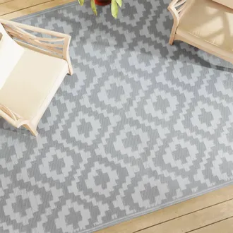 vidaXL Alfombra De Exterior Pp Arakil Gris 190x290 Cm Vidaxl