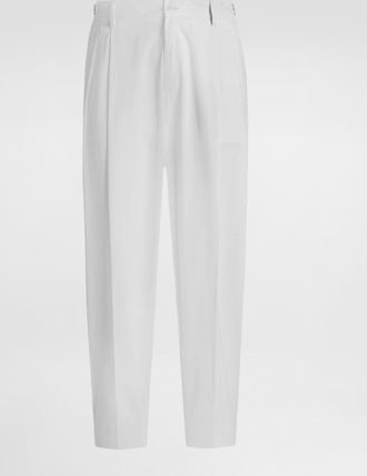 Dolce & Gabbana Men & apos;s Cotton Gabardine Straight-Leg Pleated Pants