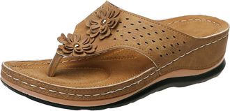 Generic Orthopedic Sandals for Women with Arch Support,Comfortable Platform Wedge Sandals for Women 2026 Summer Casual Fashion Slip on Walking Shoes Beach Vac