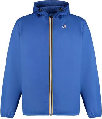 K-Way Claude Hooded Nylon Jacket - Heren - Zomerjassen - Blauw - 3XL - Nylon - Jassen