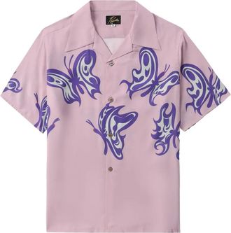 Needles x Kae Tanaka Camicia One-Up con stampa farfalla - Rosa