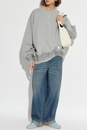 Maison Margiela Asymmetrical-cut Sweatshirt, Mens, Grey