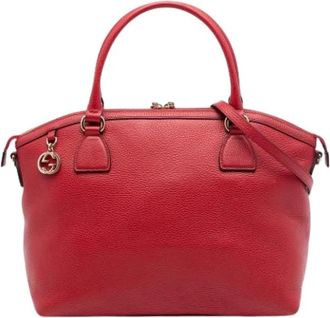 Gucci Pre-owned Handbags, female, Red, Size: ONE SIZE Pre-owned Vintage Satchel