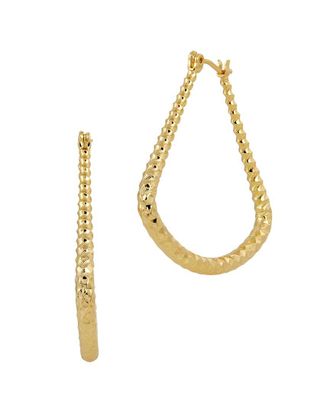 Savvy Cie Jewels 18K Plated Hoop Earrings