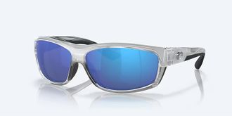 Costa Unisex Saltbreak Polarized Sunglasses In Silver Frame Blue Mirror Glass