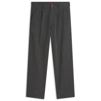 HUGO BOSS Relaxed-fit wide-leg pants in performance-stretch fabric