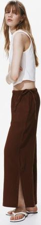 H&M Drawstring-detail Muslin Pants in Brown at Nordstrom, Size X-Small