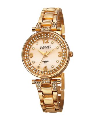 August Steiner Womens Alloy Diamond Watch