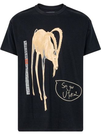 Travis Scott Goat graphic-print T-shirt - Black