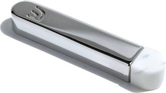 ANNA new york Coluna Small Marble & Stainless Steel Mezuzah in White And Silver at Nordstrom