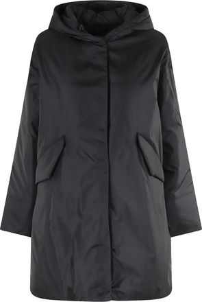 Aspesi Cappotto imbottito con cappuccio - Nero