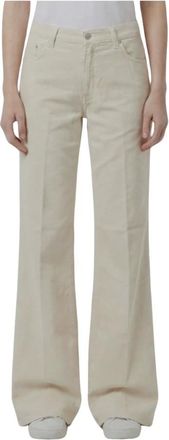 Haikure Clara Fluweel Broek - Dames - Broeken - Wit - Maat: W27 Katoen