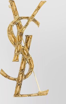 Saint Laurent opulent gold textured brooche