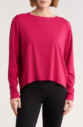 Zella Open Match Long Sleeve T-Shirt in Pink Cerise at Nordstrom Rack, Size X-Small