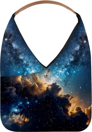 Generic Stars Nebula Reusable Lightweight Grocery Bags - Foldable Into Compact Pouch, Washable & Sturdy, Multipurpose for Shopping and Travel